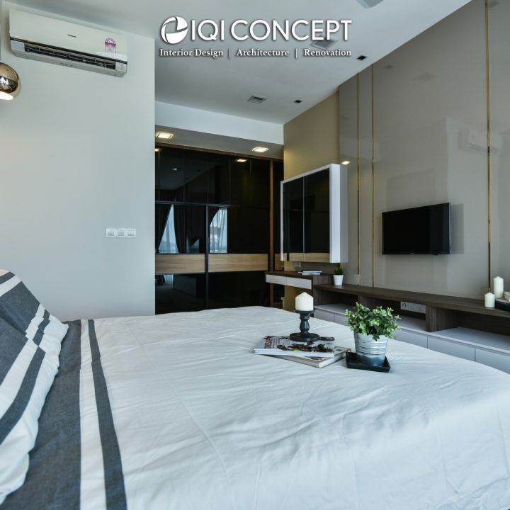 modern bedroom gold design