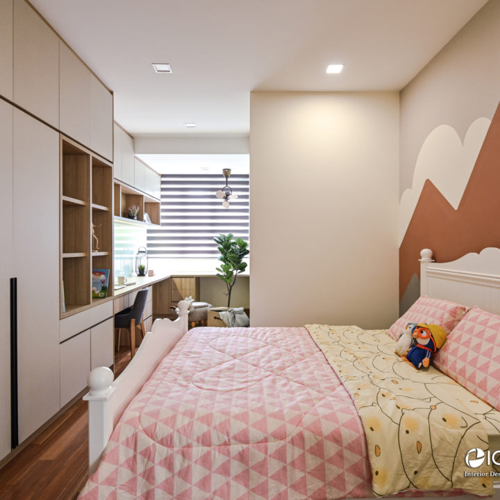 kids room with wall paint