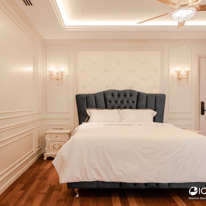 modern classic master bedroom