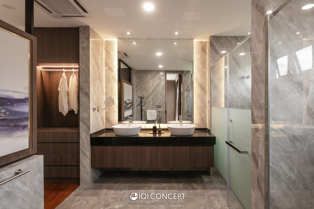 modern contemporary master bathroom