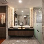 modern contemporary master bathroom