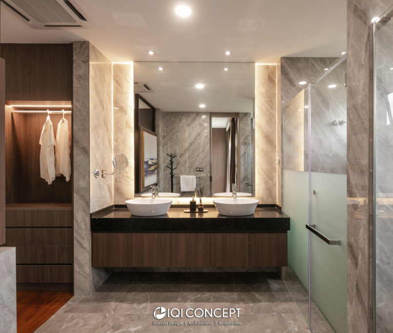 modern contemporary master bathroom