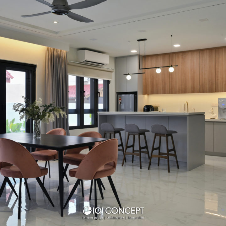 Modern Minimalist Dining dry kitchen