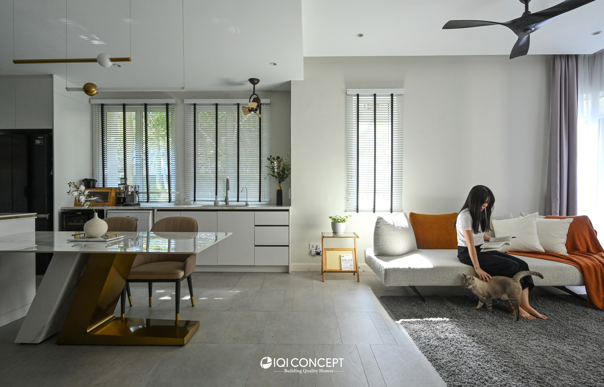 bright airy living room