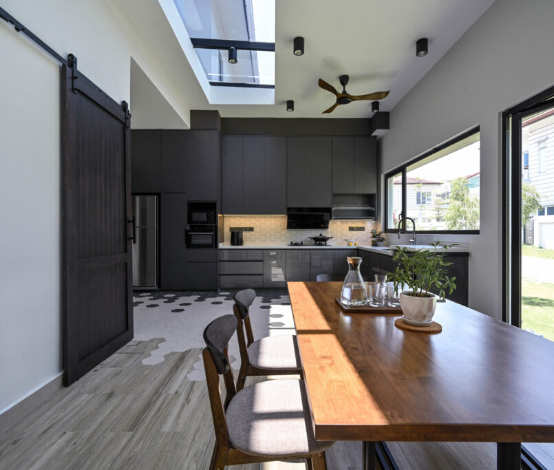 Modern skylight kitchen design