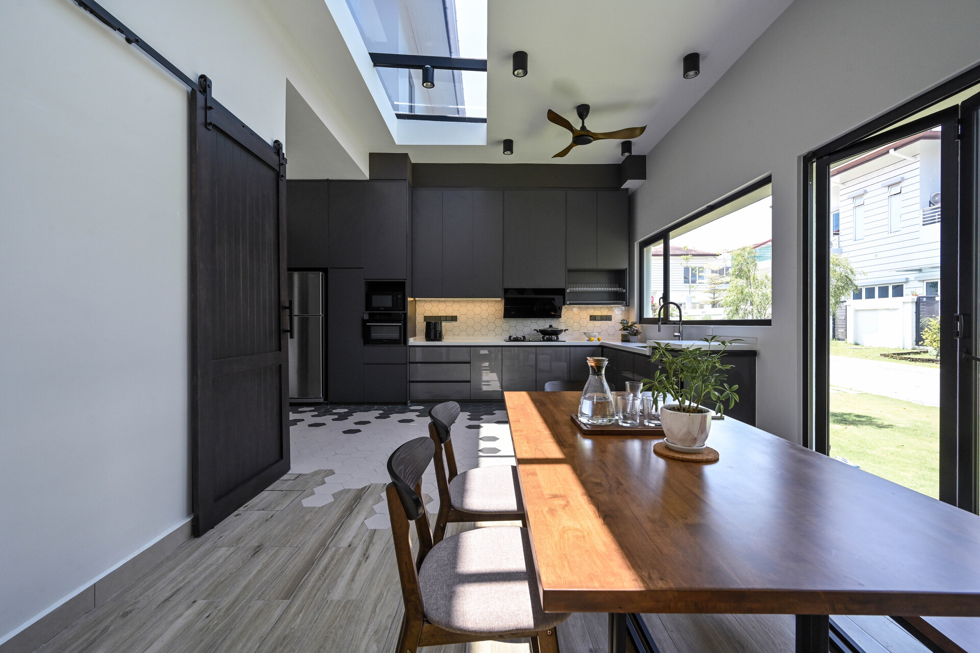 Modern skylight kitchen design
