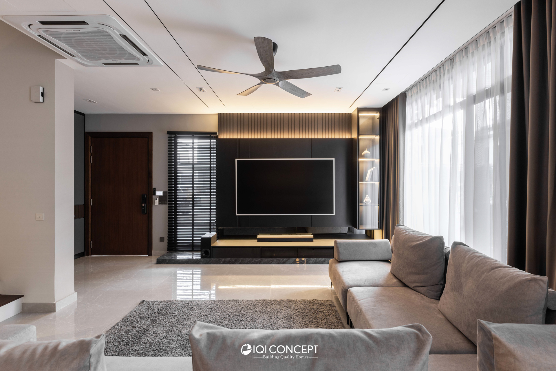 modern contemporary luxury tv feature panel