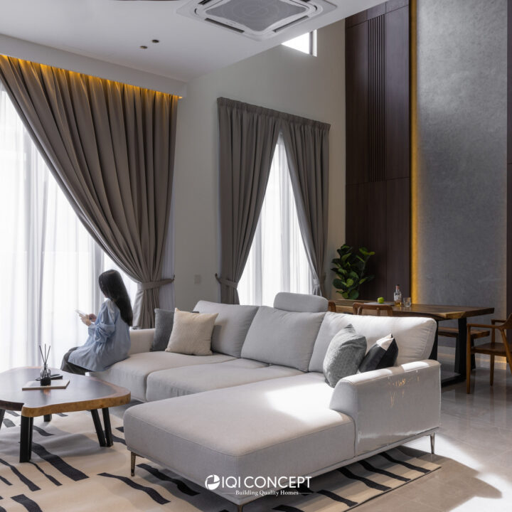 Dark Modern Balinese living room