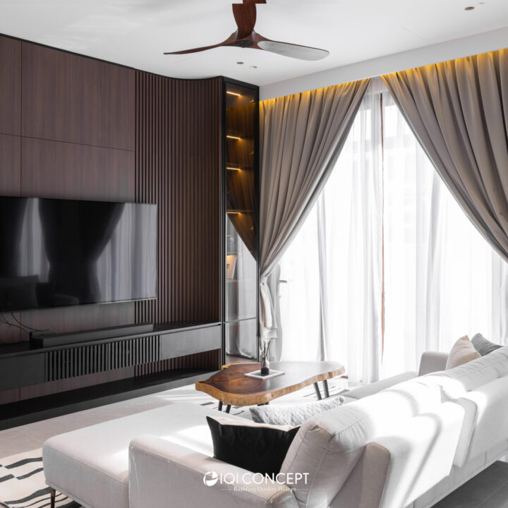 Dark Modern Balinese living room