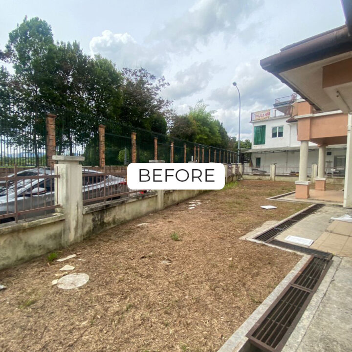 Before garden side view
