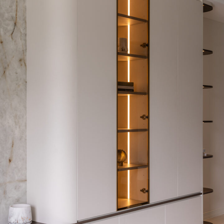 bangsar condo living room modern minimal with curve cabinet