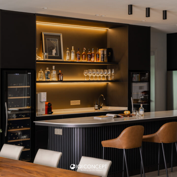 Mont Kiara condo interior design dry kitchen bar area
