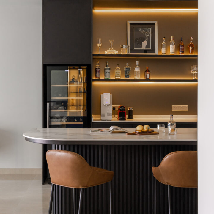 Mont Kiara condo interior design dry kitchen bar area
