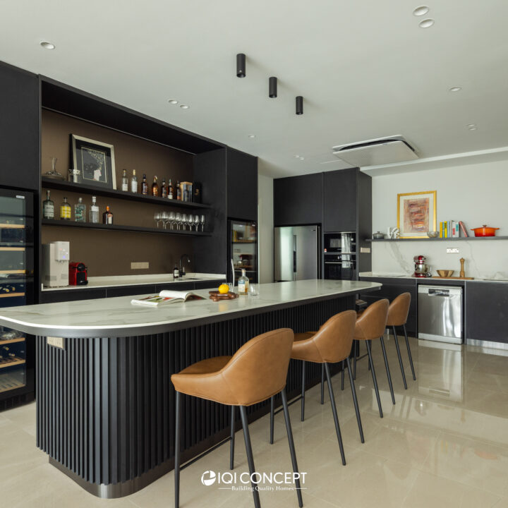Mont Kiara condo interior design dry kitchen bar area