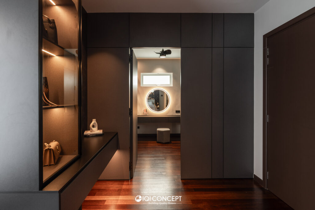 hidden door to closet and bathroom