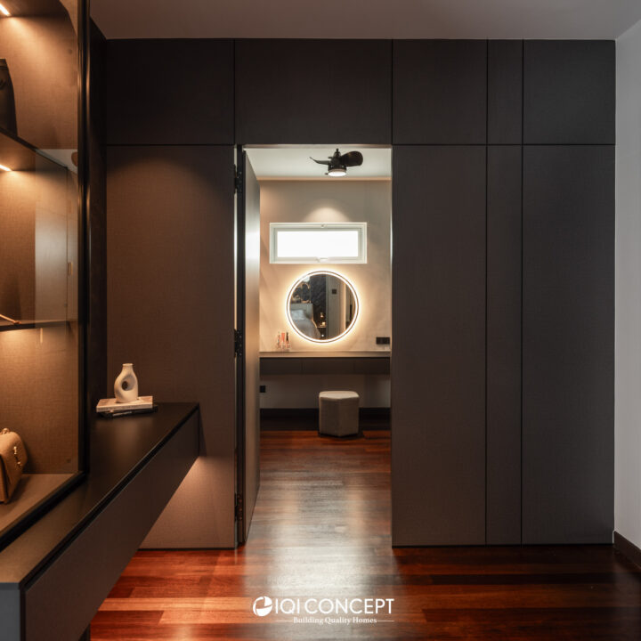 hidden door to closet and bathroom